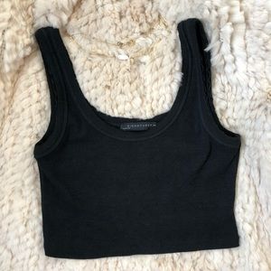 Signature 8 Black Crop Tank